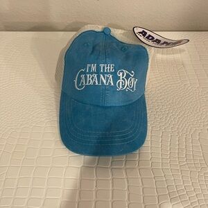 **SOLD** NWT Adams “I’m the cabana boy” turquoise cap